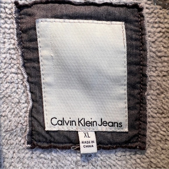 CALVIN KLEIN JEANS MENS Knit double breasted jacket w/2 zip pockets. Size XL. - Picture 2 of 8